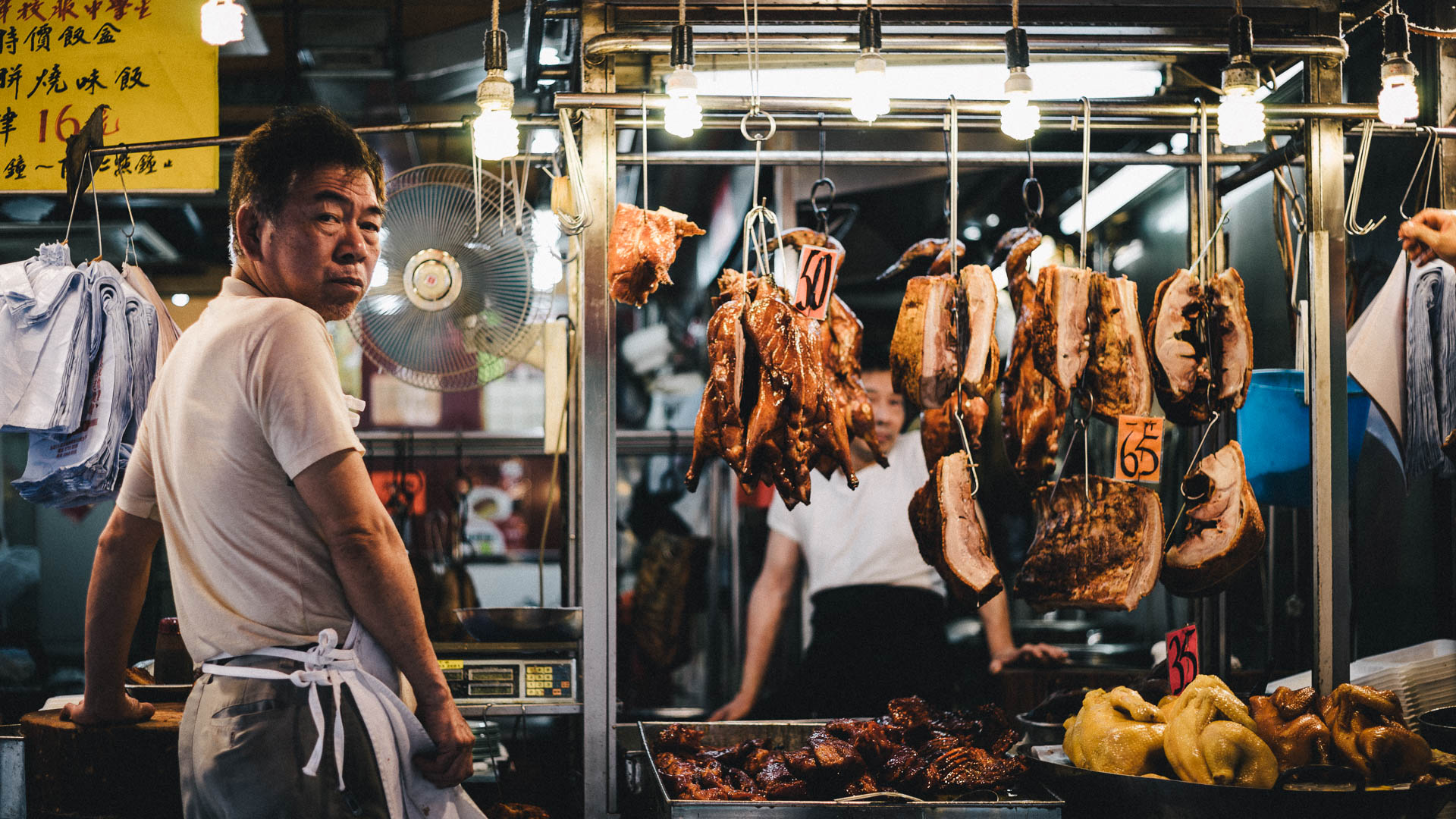 Food Stall in Market / Kwun Tong, Hong Kong